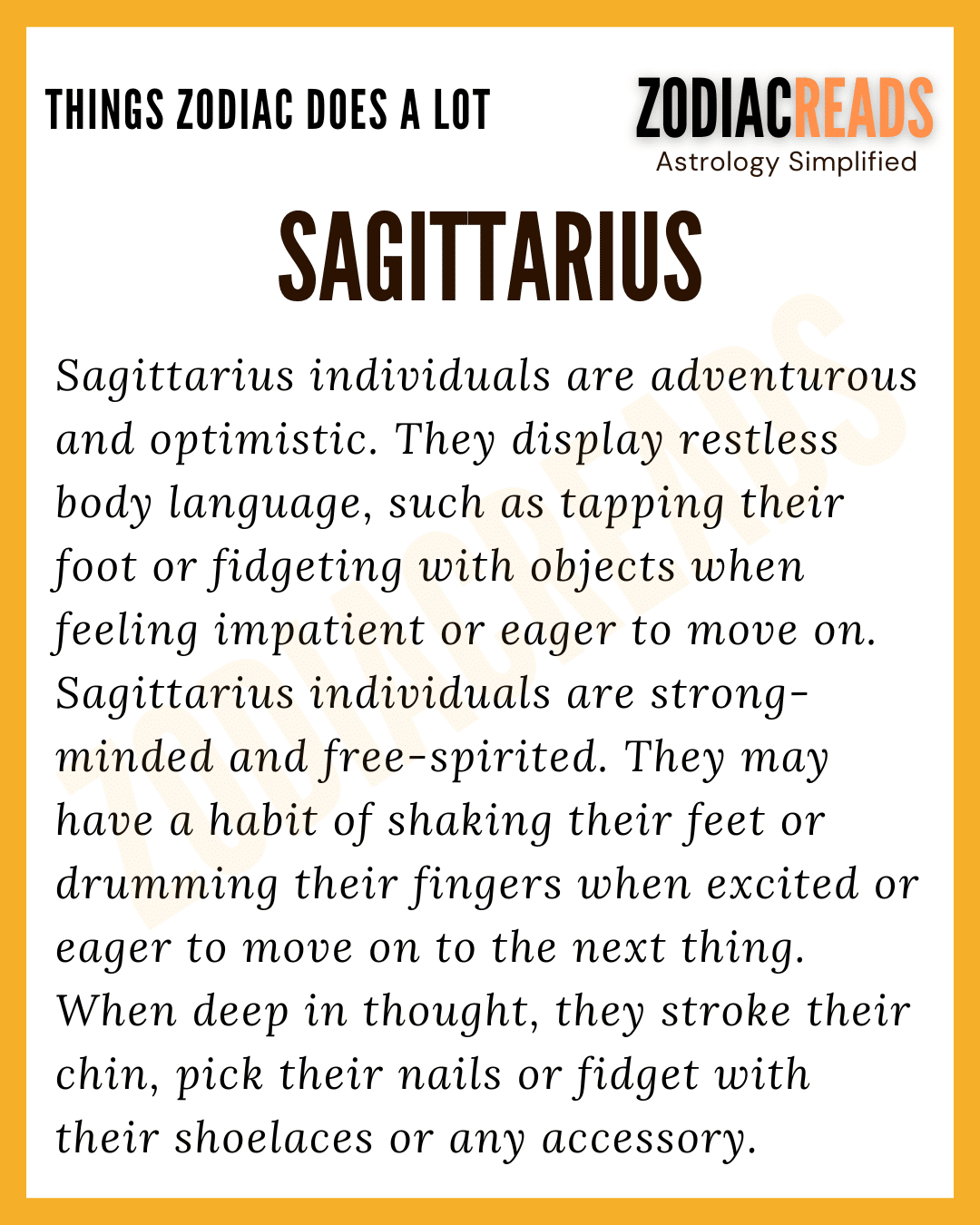 Sagittarius Things That Zodiac Signs Tend To Do A Lot