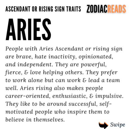 Aries Ascendant or Rising sign traits