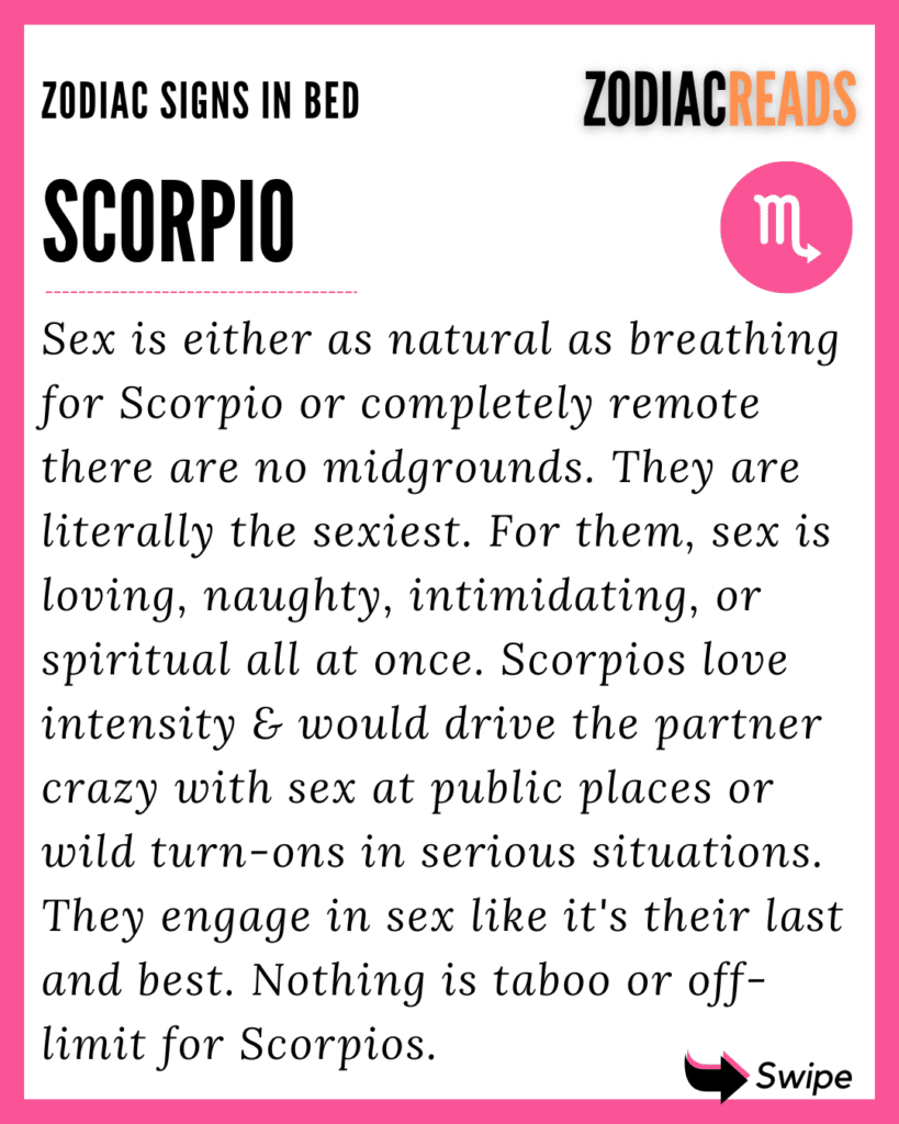 Scorpio in bed