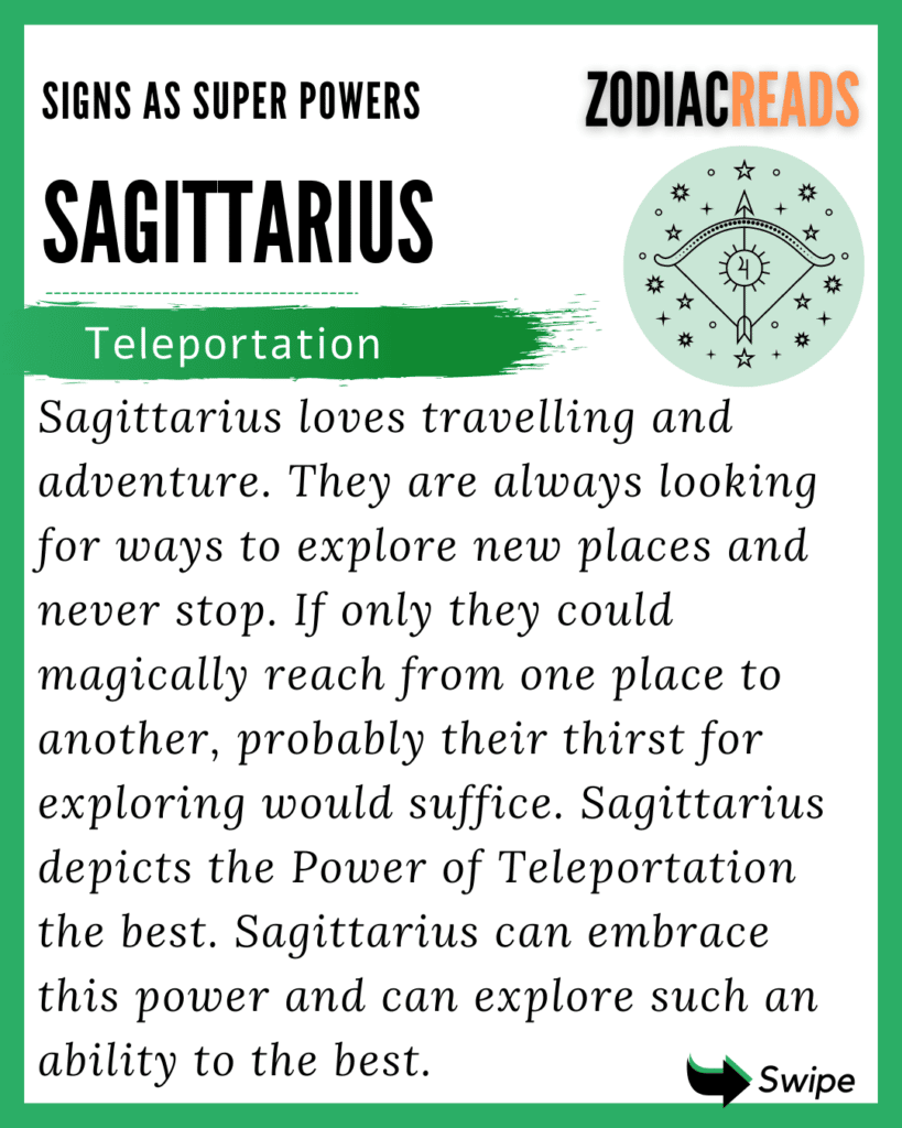 Zodiac Signs as Superpowers sagittarius