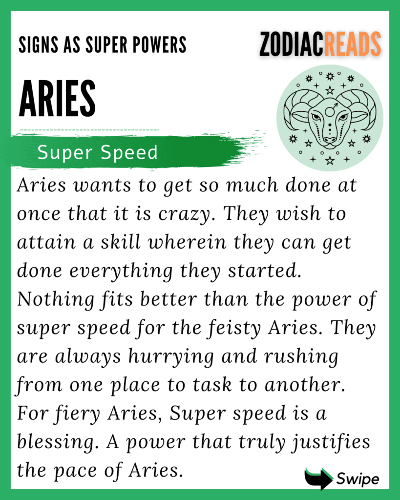 Zodiac Signs as Superpowers aries