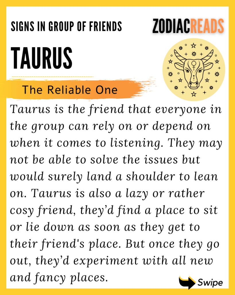 Taurus as Friend