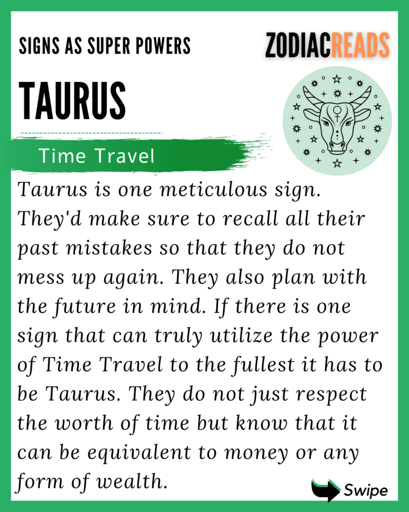 Zodiac Signs as Superpowers Taurus