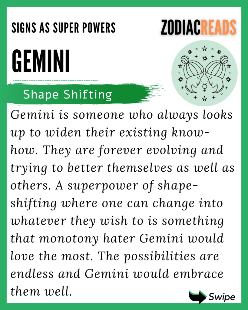 Zodiac Signs as Superpowers Gemini