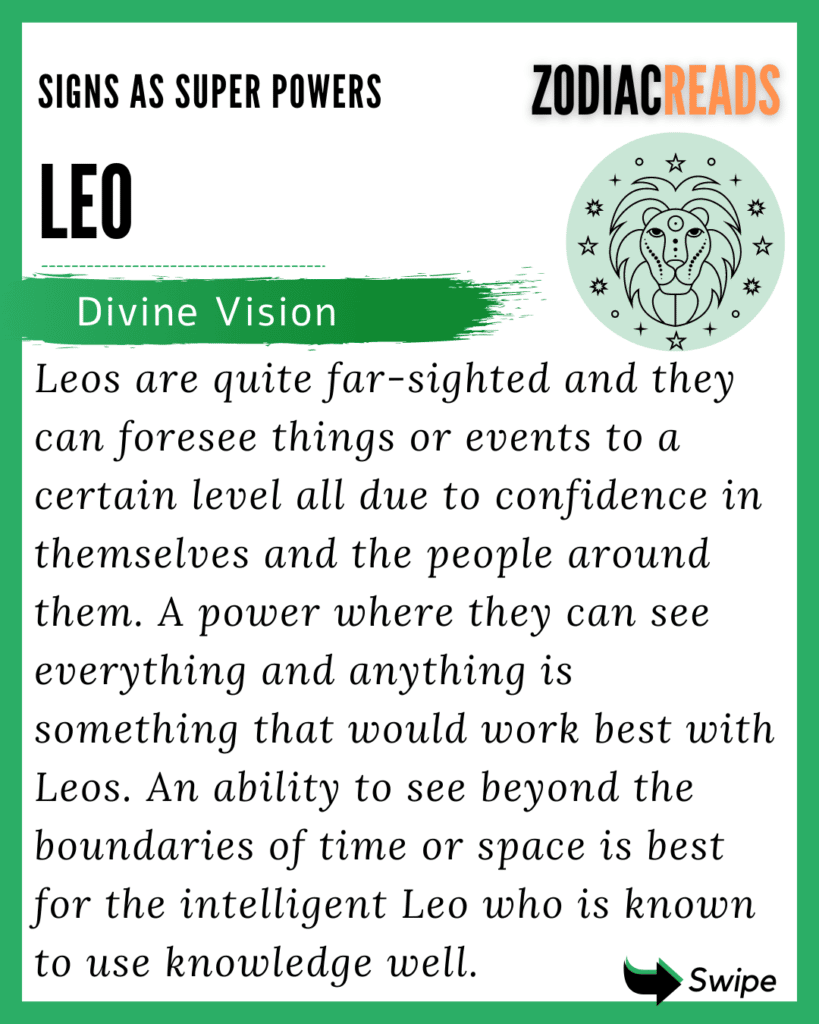 Zodiac Signs as Superpowers Leo