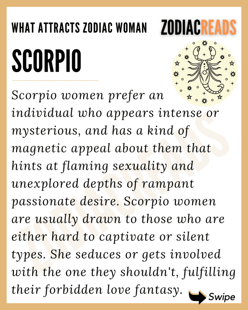Scorpio woman attracted to