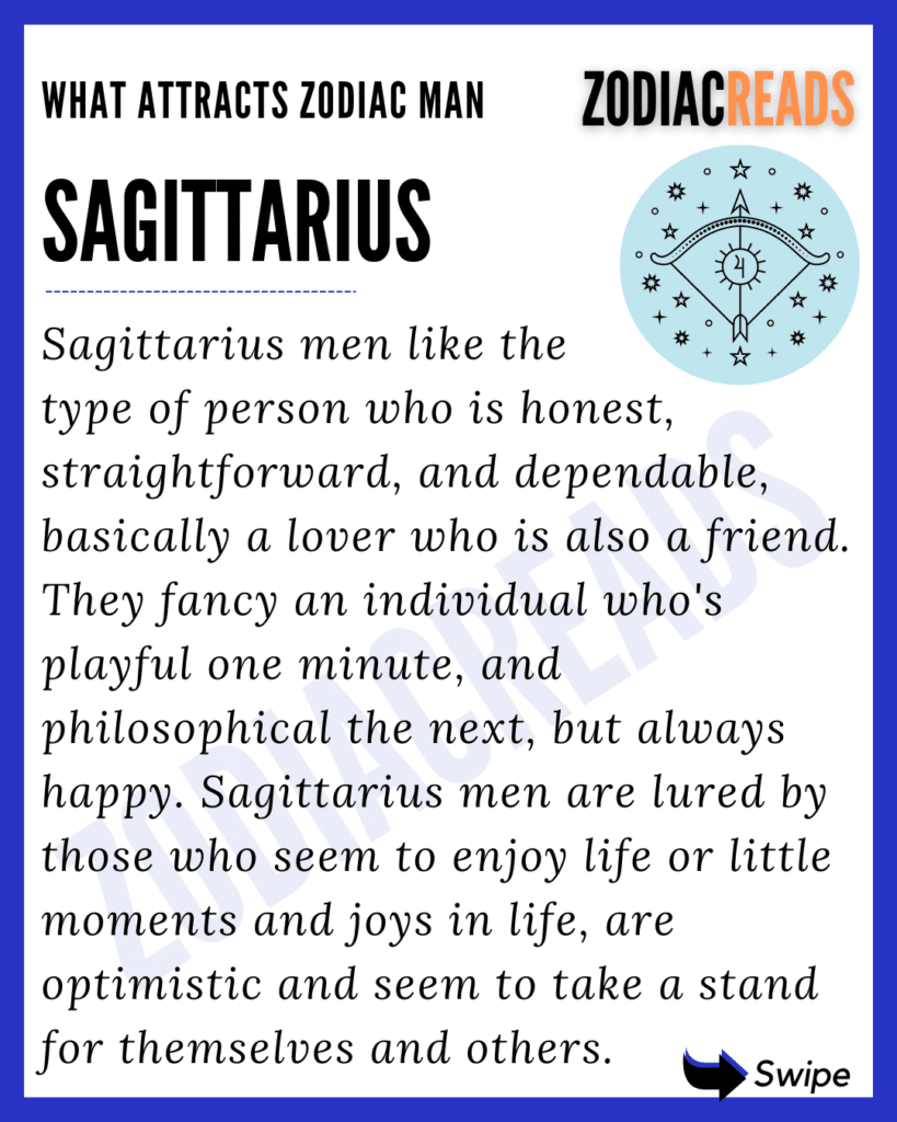 What attracts Zodiac Man Sagittarius
