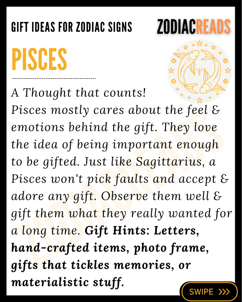 Zodiac Signs and Gifts ideas Pisces