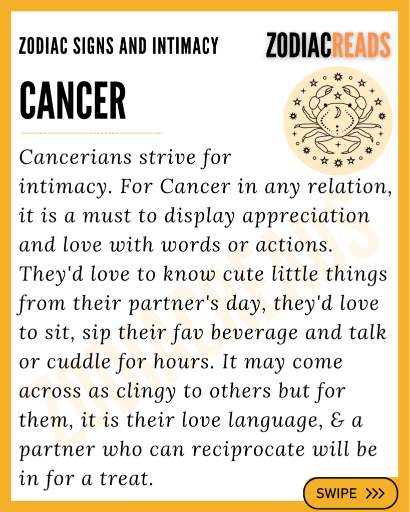 Signs and Intimacy cancer