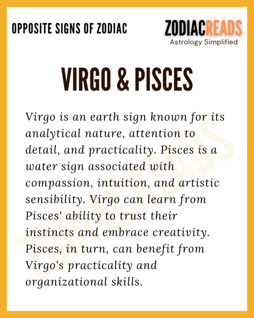 Virgo and Pisces Opposites Signs in Zodiac - Zodiacreads