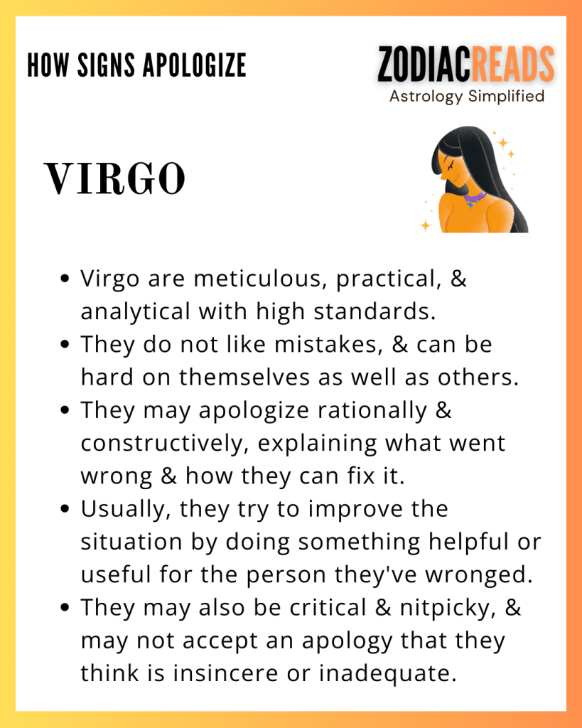 How Virgo Apologize