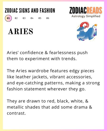 zodiac signs and fashion Aries