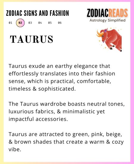 zodiac signs and fashion Taurus
