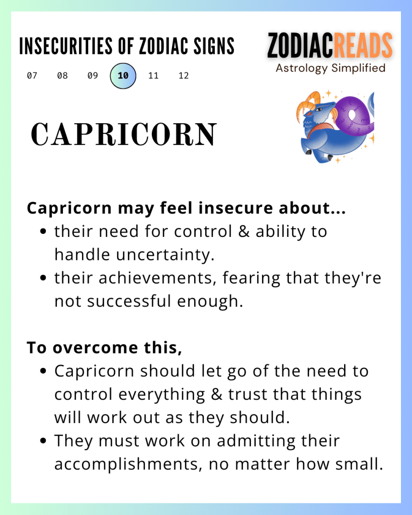 Capricorn and Insecurities